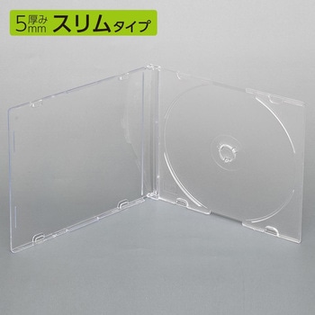 Blu-ray&CD&DVDケース 厚み5mmスリムタイプ 1枚収納 オーム電機