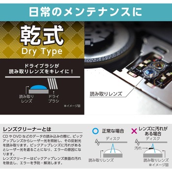 DVD&CDマルチレンズクリーナー 乾式 音声ガイダンス付き オーム電機