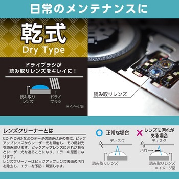 マルチレンズクリーナー 乾式 映像ガイダンス付き オーム電機