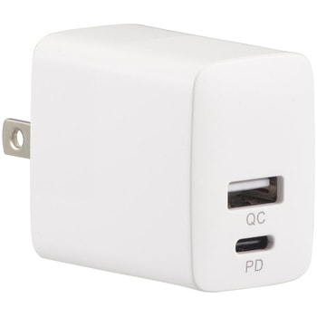 AC充電器 PD対応Type-C+QC対応Type-A オーム電機