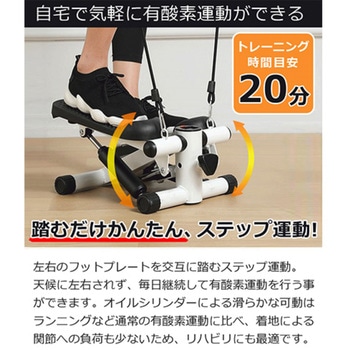 フィットネスステッパー 静音 足踏み エクササイズ 昇降運動 計測メータ付 SunRuck