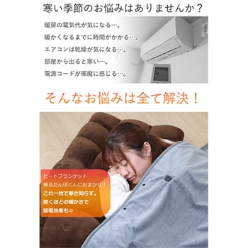 電気ひざ掛け毛布 羽織れる 3段調温 タイマー付 USB対応 洗える SunRuck