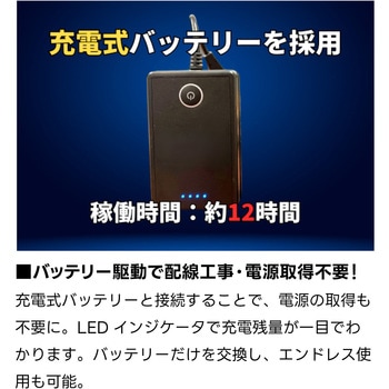 農機・特殊車両用2.4Gワイヤレスカメラ&マグネットバッテリー&7インチモニターセット(マグネットベース付) - TCI