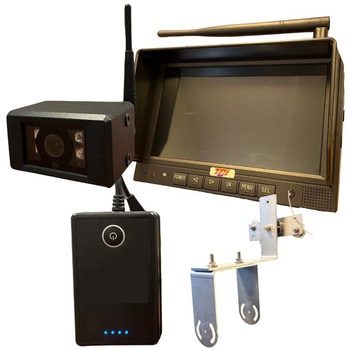 クレーン用2.4Gワイヤレスカメラ&マグネットバッテリー&7インチモニターセット(振り子ステー付) TCI