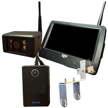 クレーン用2.4Gワイヤレスカメラ&マグネットバッテリー&7インチモニターセット(振り子ステー付) TCI