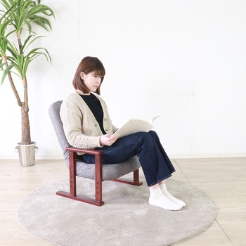 木肘高座椅子メルム グレー 平インテリア産業