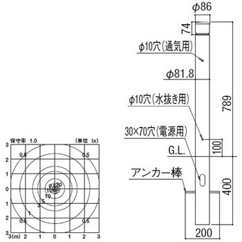 100V エントランスライト LEK-24型 遮光タイプ 200Lm トステム(LIXIL)