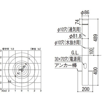 100V エントランスライト LEK-25型 遮光タイプ 200Lm トステム(LIXIL)