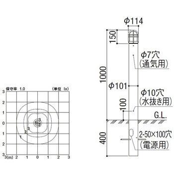 100V エントランスライト LEK-17型 ガードタイプ 165Lm トステム(LIXIL)