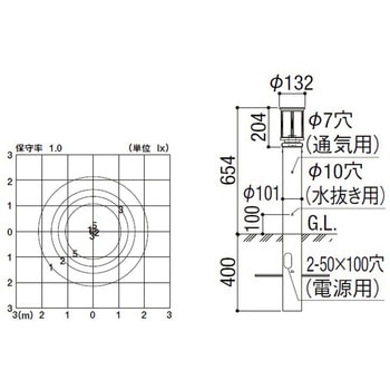 100V エントランスライト LEK-6型 ガードタイプ 195Lm トステム(LIXIL)