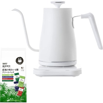 EGL-C1281(WS)+351334 �d�C�P�g�� ���x�ݒ�@�\�t�� YAMAZEN(�R�P) �e��800mL �z���C�g&�V���o�[�F 53228186