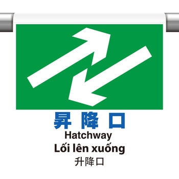 ワンタッチ取付標識(4カ国語・ピクトタイプ) ユニット