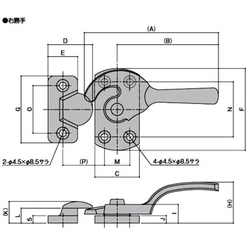密閉用ハンドル(ステンレスタイプ) シブタニ
