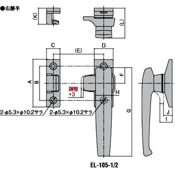 密閉用ハンドル(受け：樹脂スラセタイプ) - シブタニ