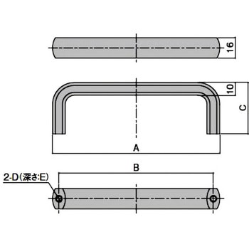 SUS丸棒取手(傾斜タイプ) シブタニ