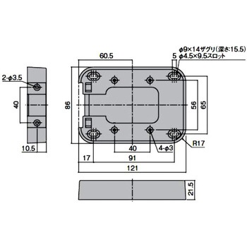 プッシュラッチ用台座 シブタニ