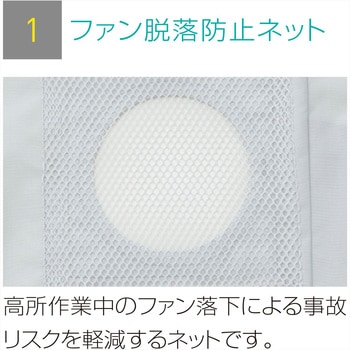 空調風神服 ファンネット付長袖ブルゾン (服のみ) (旧KU90470V) サンエス