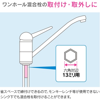 ガオナ 蛇口しめつけ工具 ワンホール混合水栓用 GAONA(ガオナ)
