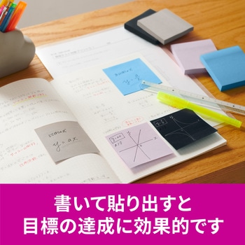 【強粘着】 ポストイット 強粘着ふせん ノート 75×75mm マルチカラー 3M スリーエム アソート 3M(スリーエム)