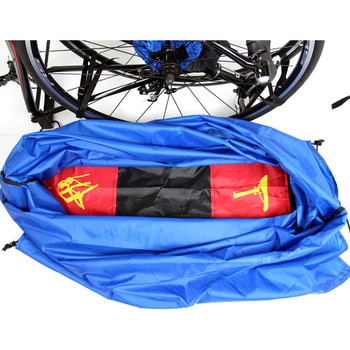 縦型軽量輪行袋 エンド金具、フレームカバー・スプロケットカバー・輪行マニュアル付属 R250