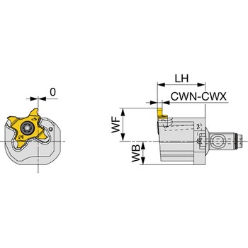 高圧クーラント対応外径溝入れ・ねじ切りヘッド QR12-STCL-CHP タンガロイ
