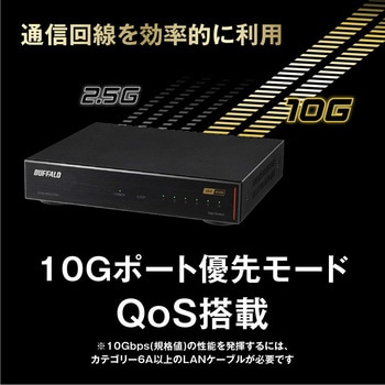 LXW-10G2/2G4 10GbE 2ポート 2.5GbE 4ポート スイッチングHub 1本 ...