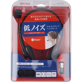 BSHSUH12BK 両耳ヘッドバンド式ヘッドセット USB接続 ブラック 1本