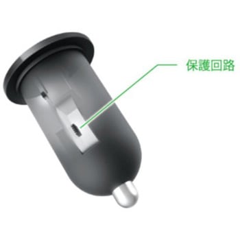 2.4A シガーソケット用USB急速充電器 AutoPowerSelect機能搭載 2ポートタイプ ブラック BUFFALO(バッファロー)