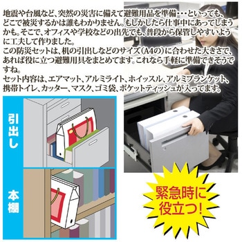 A4ファイルサイズ防災セット9点セット ABO-59 - 旭電機化成