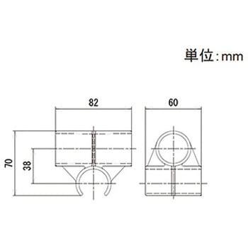 イレクター Φ32プラスチックジョイント クロス(接着固定式) 矢崎化工