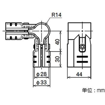 イレクター Φ28パネルキャッチ メタルジョイント 矢崎化工