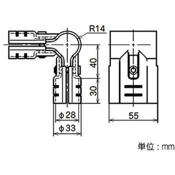イレクター Φ28パネルキャッチ メタルジョイント 矢崎化工