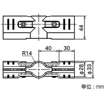 イレクター Φ28パネルキャッチ メタルジョイント NI 矢崎化工