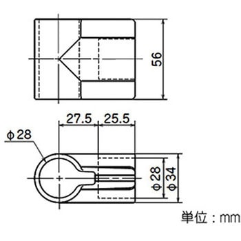 イレクター Φ28パネルキャッチ プラスチックジョイント 矢崎化工