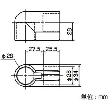 イレクター Φ28パネルキャッチ プラスチックジョイント 矢崎化工