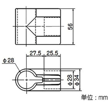 イレクター Φ28パネルキャッチ プラスチックジョイント 矢崎化工