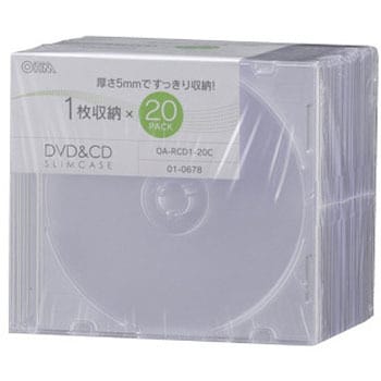 Cd Dvdスリムケース オーム電機 Cd Dvdプラケース 通販モノタロウ Oa Rcd1 c