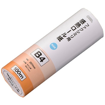 FAX用感熱ロール紙B4 100m オーム電機