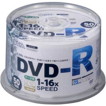 DVD-R16Xデータ用 スピンドル入 オーム電機