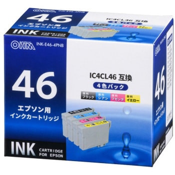 INK-E46-4PNB エプソン互換インク 46 1個 オーム電機 【通販モノタロウ】