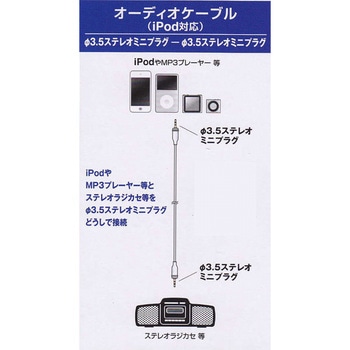 オーディオケーブル 3．5STPー3．5STP オーム電機