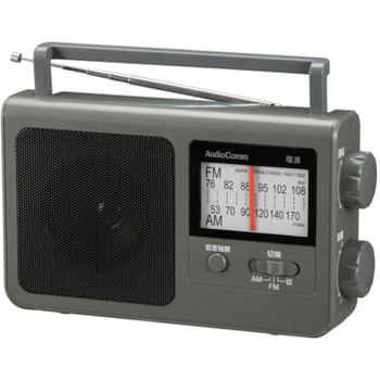 AM / FM portable radio OHM ELECTRIC Portable Radios - Rated Output: 500mW,  Power Consumption (W): 3, Outer dimensions, Width W x Height H x Depth D  (mm): 233 x 136 x