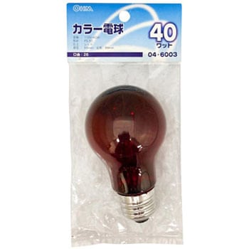 カラー電球 PS55E26 40W オーム電機