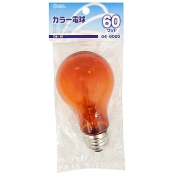 カラー電球 PS60E26 60W オーム電機