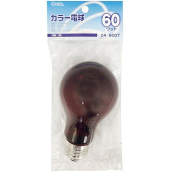 カラー電球 PS60E26 60W オーム電機