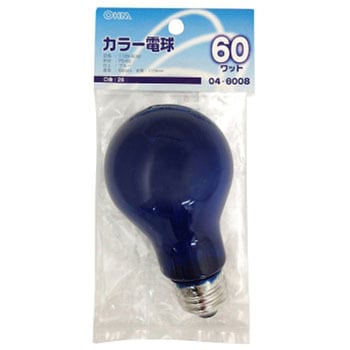 カラー電球 PS60E26 60W オーム電機