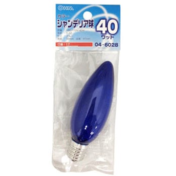 シャンデリア球 C32E17 40W オーム電機