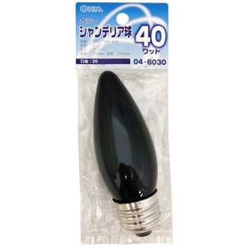 シャンデリア球 C37E26 40W オーム電機