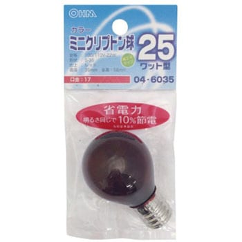 ミニクリプトン球 S35E17 22W オーム電機