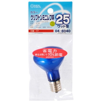 クリプトン球レフ R45E17 22W オーム電機